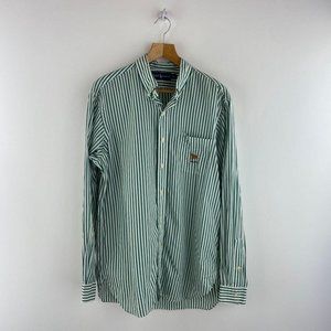 RALPH LAUREN Green Stripe Vintage Looking Shirt